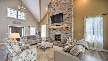 TV connectée, cheminée, Netflix, Hulu