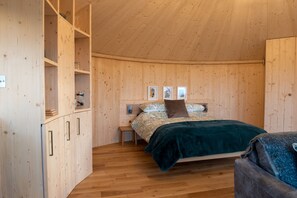Chalet, 1 King-Bett | 1 Schlafzimmer, kostenloses WLAN, Bettwäsche