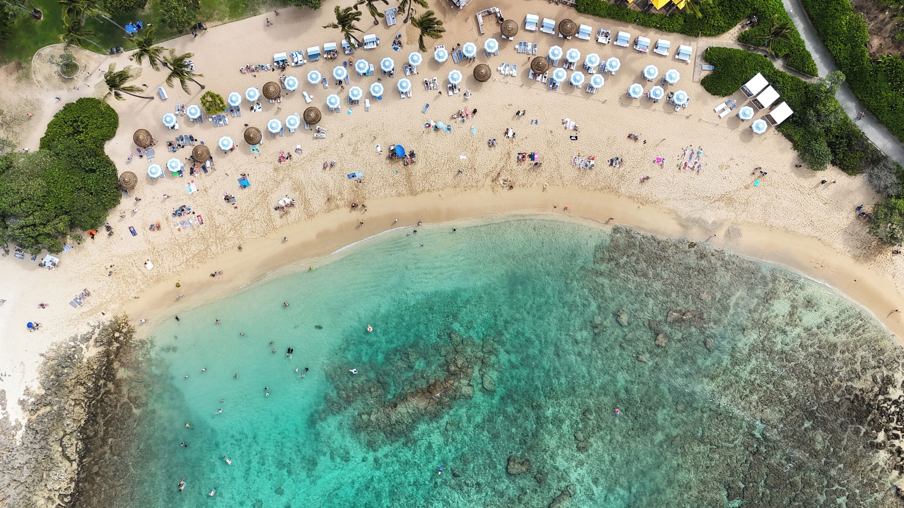 ビーチの近く、サンラウンジャー、ビーチタオル