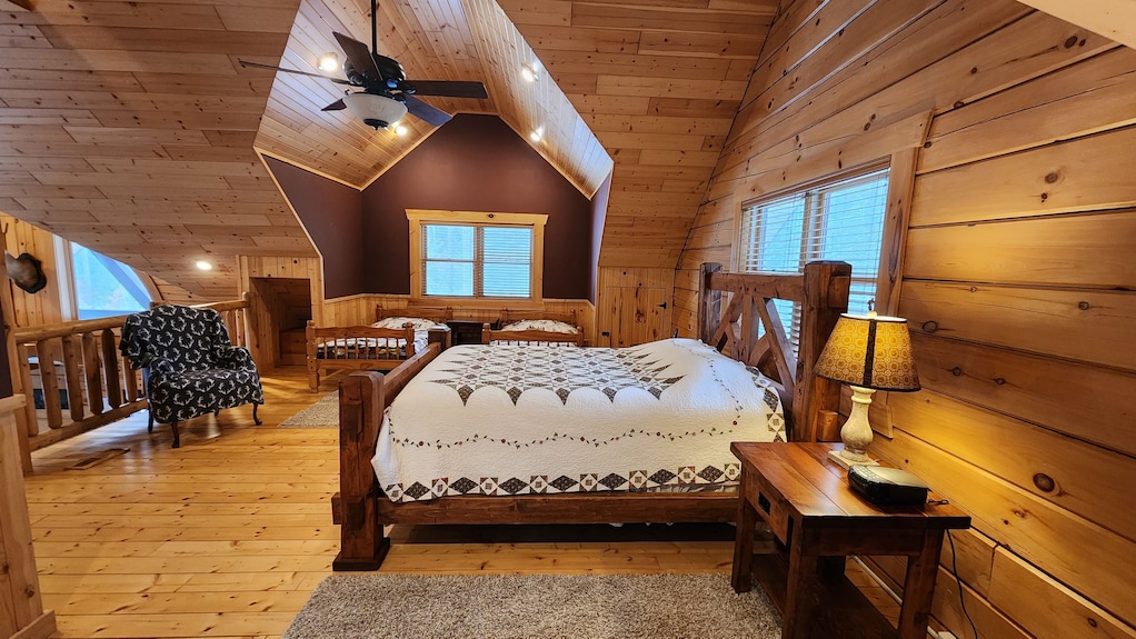 Custom Log Cabin Bedrooms