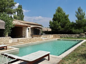 Outdoor pool - Gordes, 2 houses with swimming pool 10x5m, air conditioner,  (Gordes)