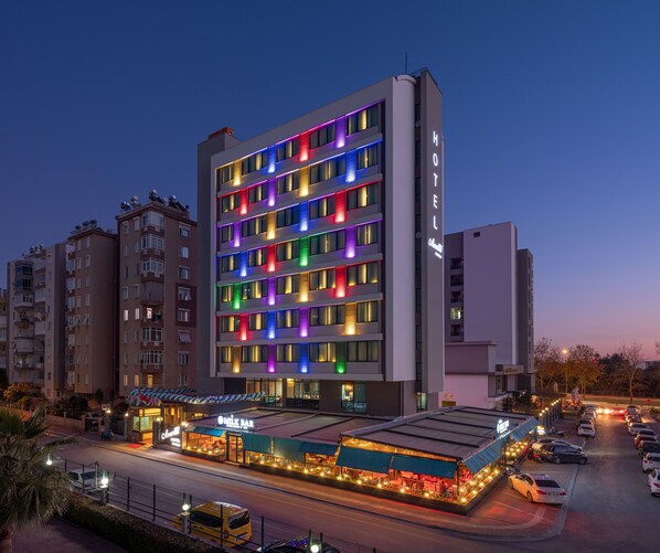 Front of property – evening/night