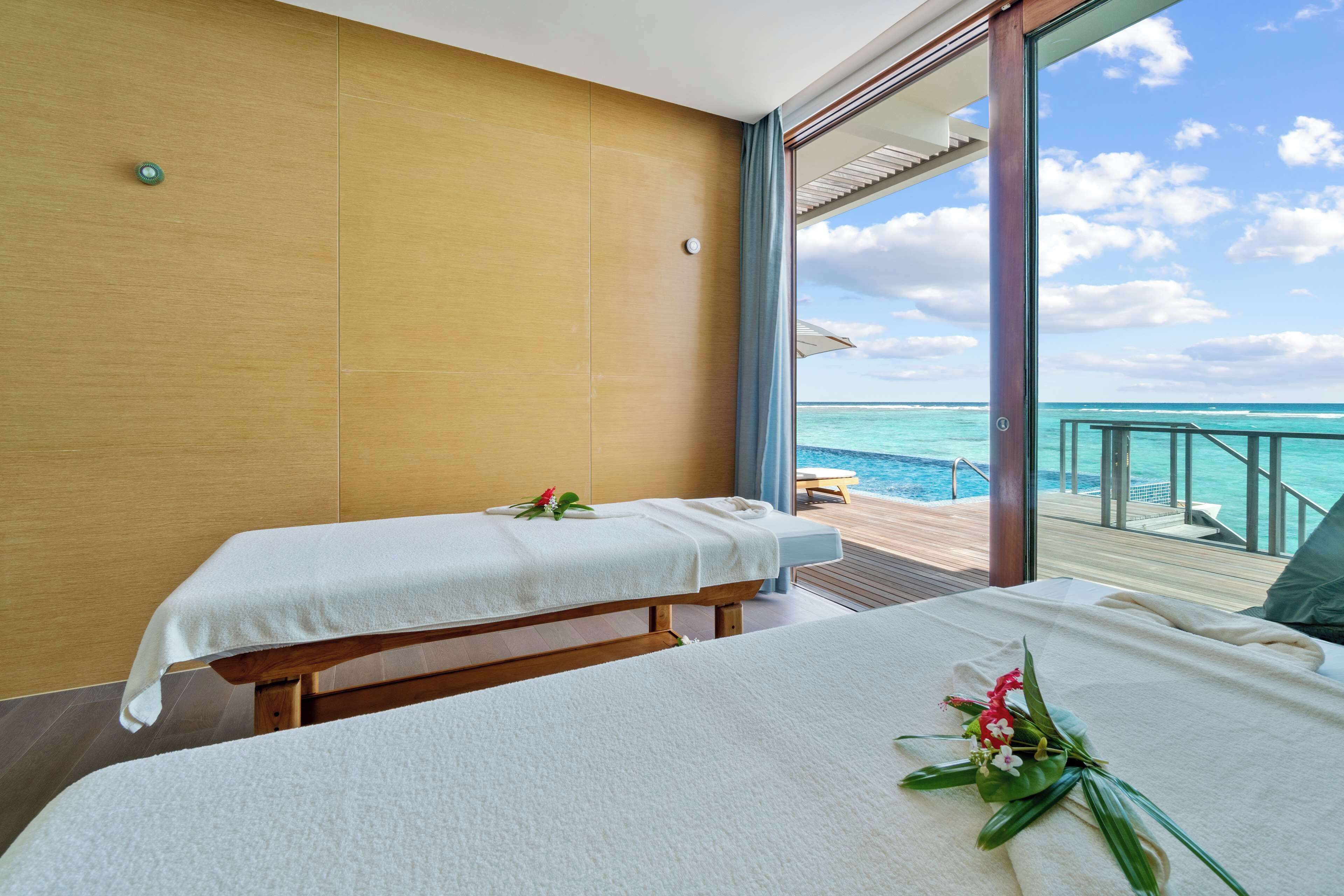 presidential three bedroom over water pool villa with free access to vip seaplane lounge on arrival | room amenity