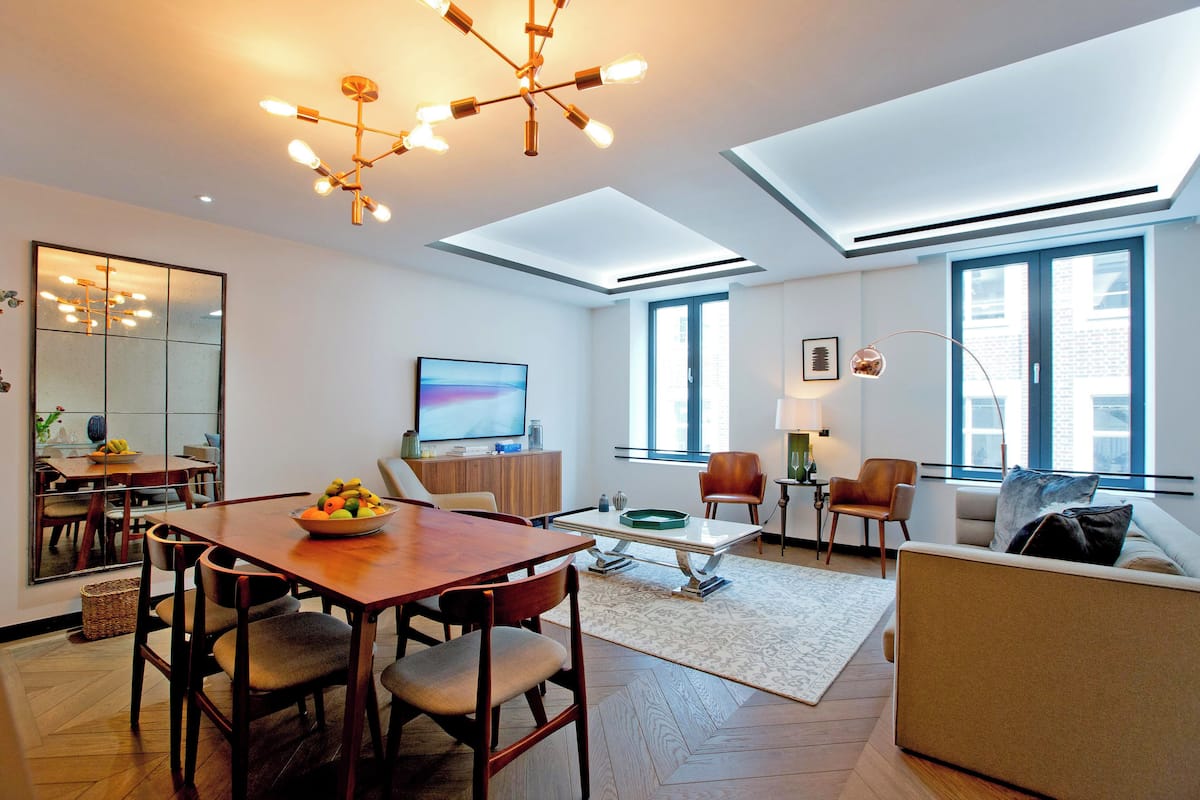 GS11 | Oppholdsområde | Flatskjerm-TV, Netflix, oppvarmet gulv og strømmetjenester