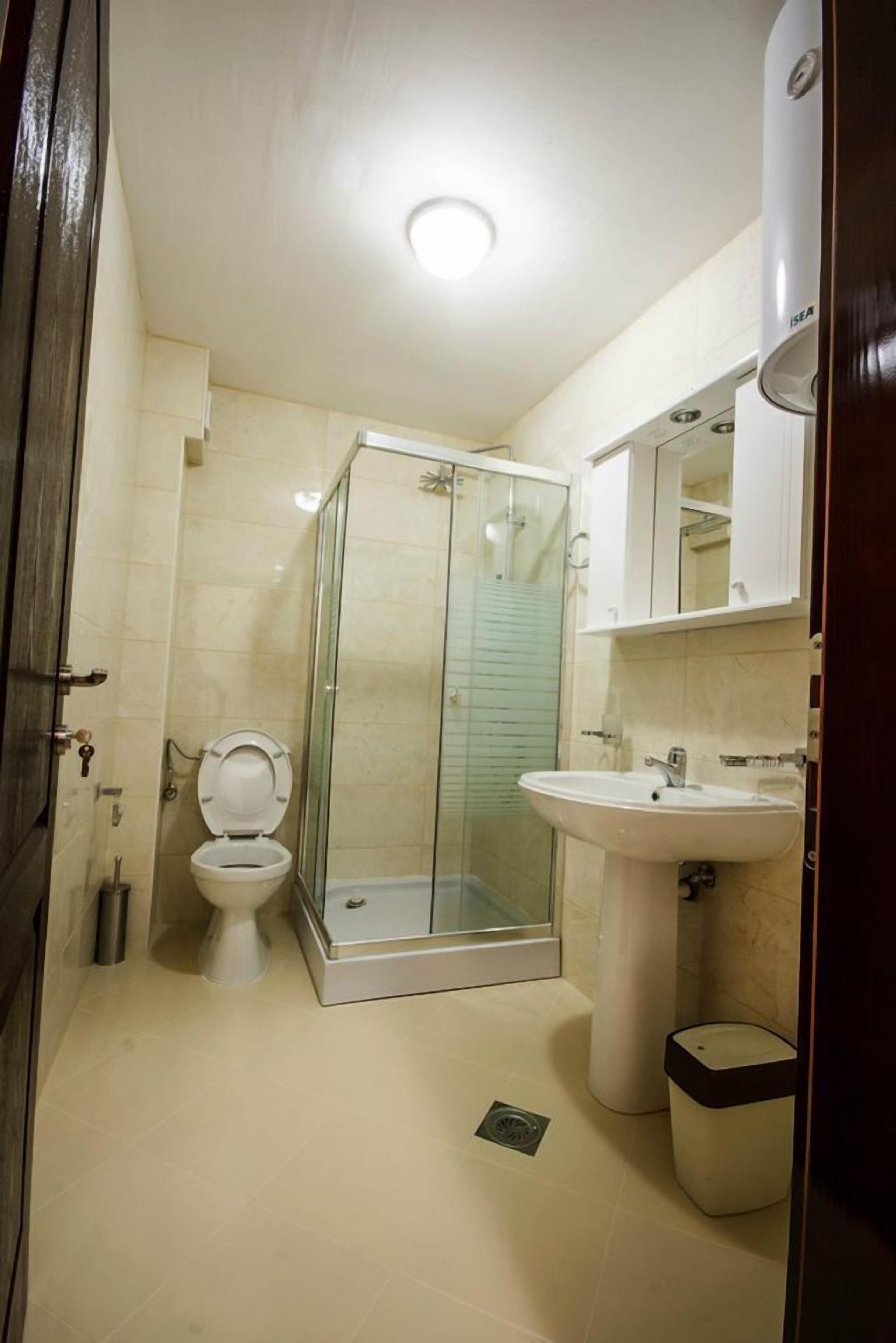 shower, free toiletries, hair dryer, dressing gowns