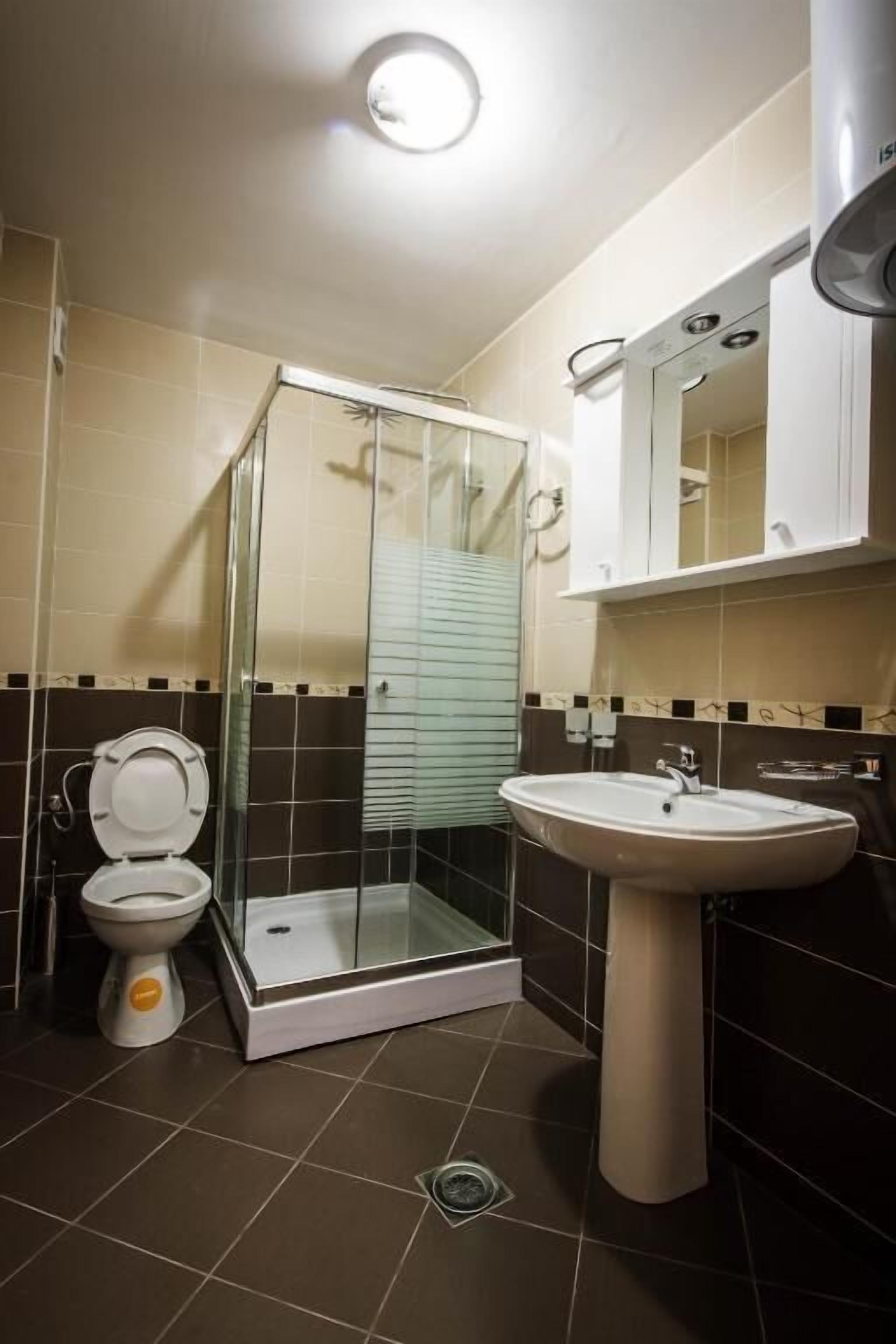 shower, free toiletries, hair dryer, dressing gowns