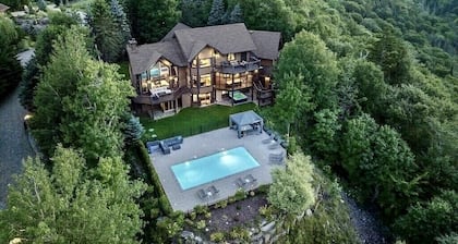Spectacular home with breathtaking views of Mont-Tremblant, minutes from resort.