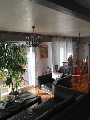 TV, fireplace, table tennis