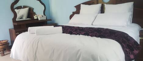 Individually furnished, laptop workspace, bed sheets