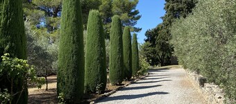 hus med fredelig pool, sydlige Luberon, mellem vinmarker og oliventræer
