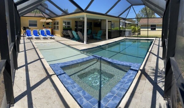Outdoor pool, a heated pool