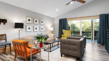 TV, DVD player, books