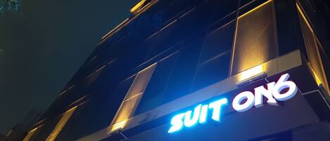 Front of property – evening/night