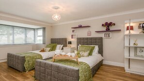 5 bedrooms, iron/ironing board, travel cot, WiFi