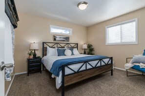 Desk, iron/ironing board, travel crib, free WiFi