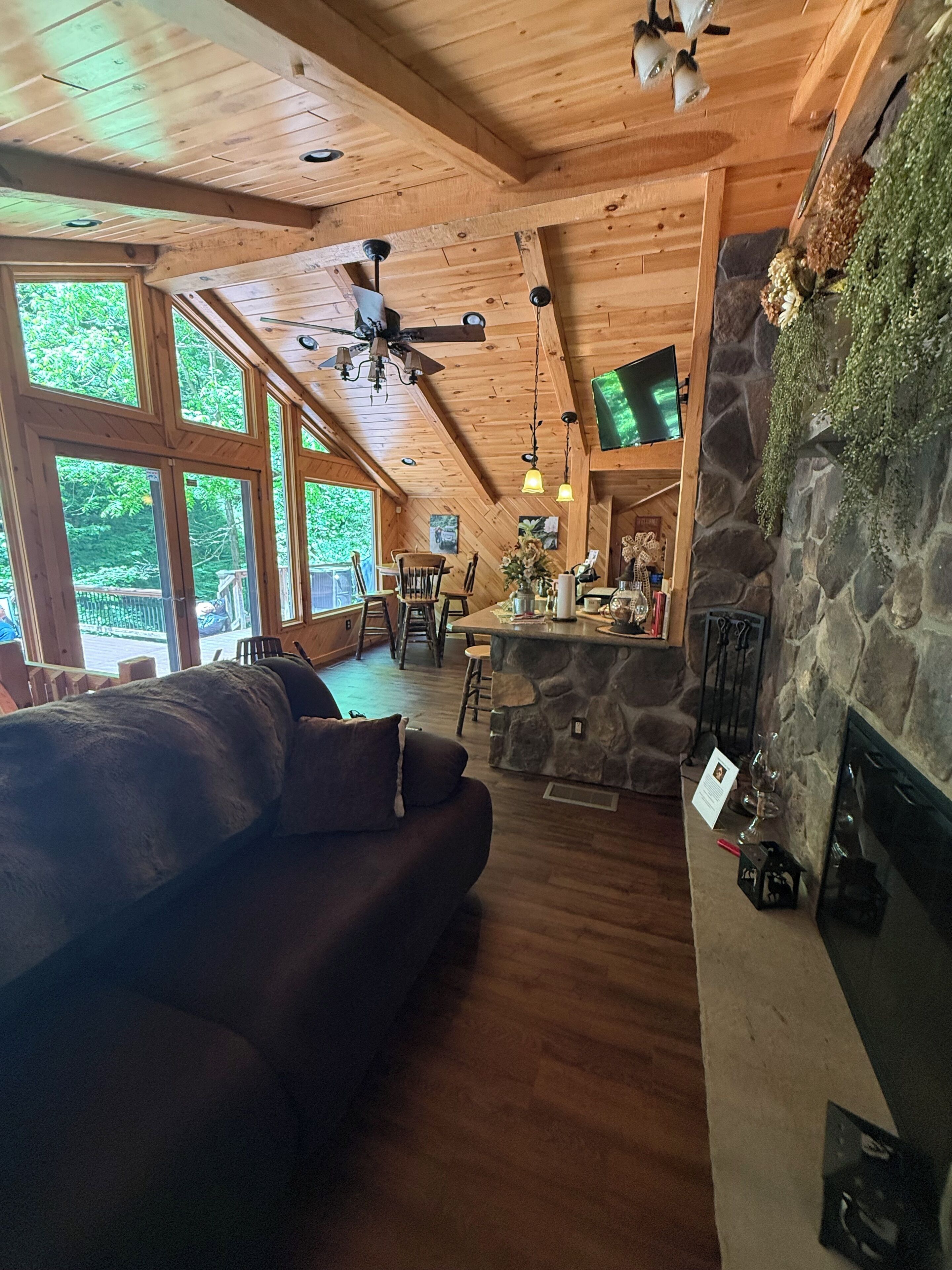 Smart TV, fireplace