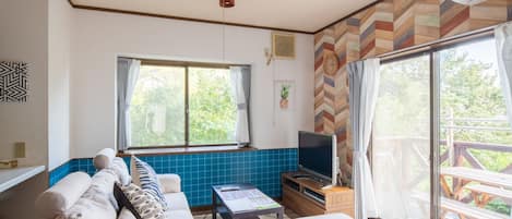 Een flatscreentelevisie