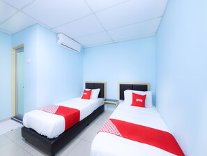 Kahden hengen standard-huone (kaksi sänkyä) | Ilmainen Wi-Fi, vuodevaatteet