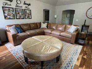 Smart TV, fireplace, DVD player