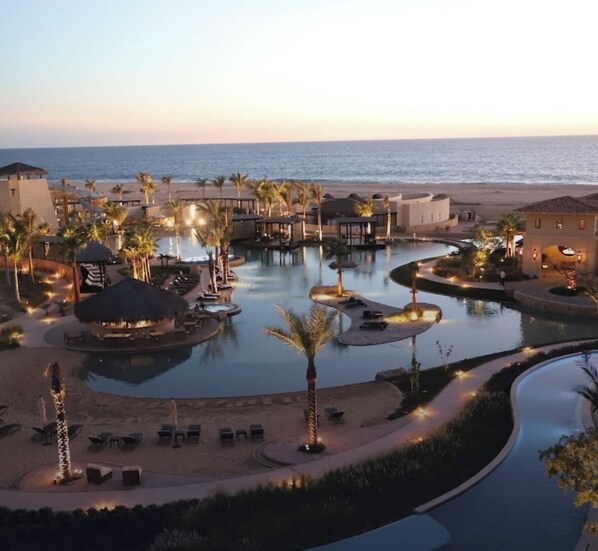 Outdoor pool, a heated pool