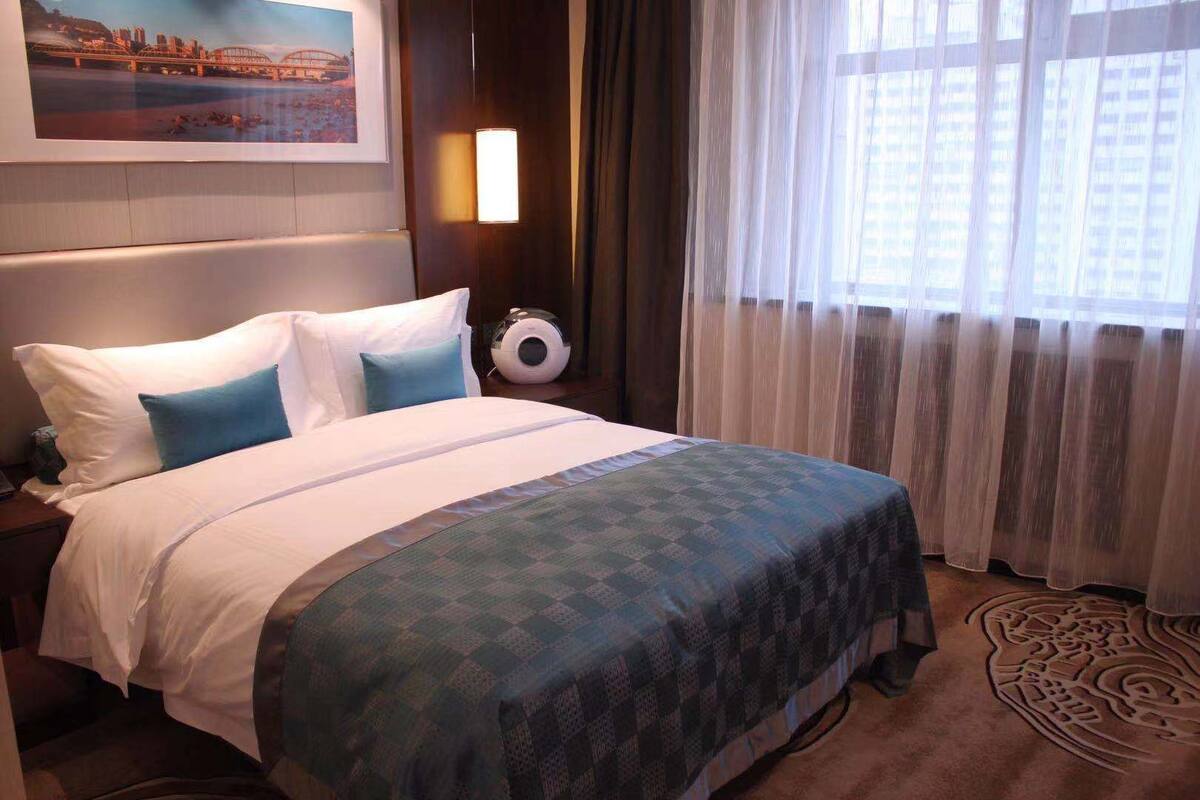 Pillow-top beds, in-room safe, desk, blackout curtains
