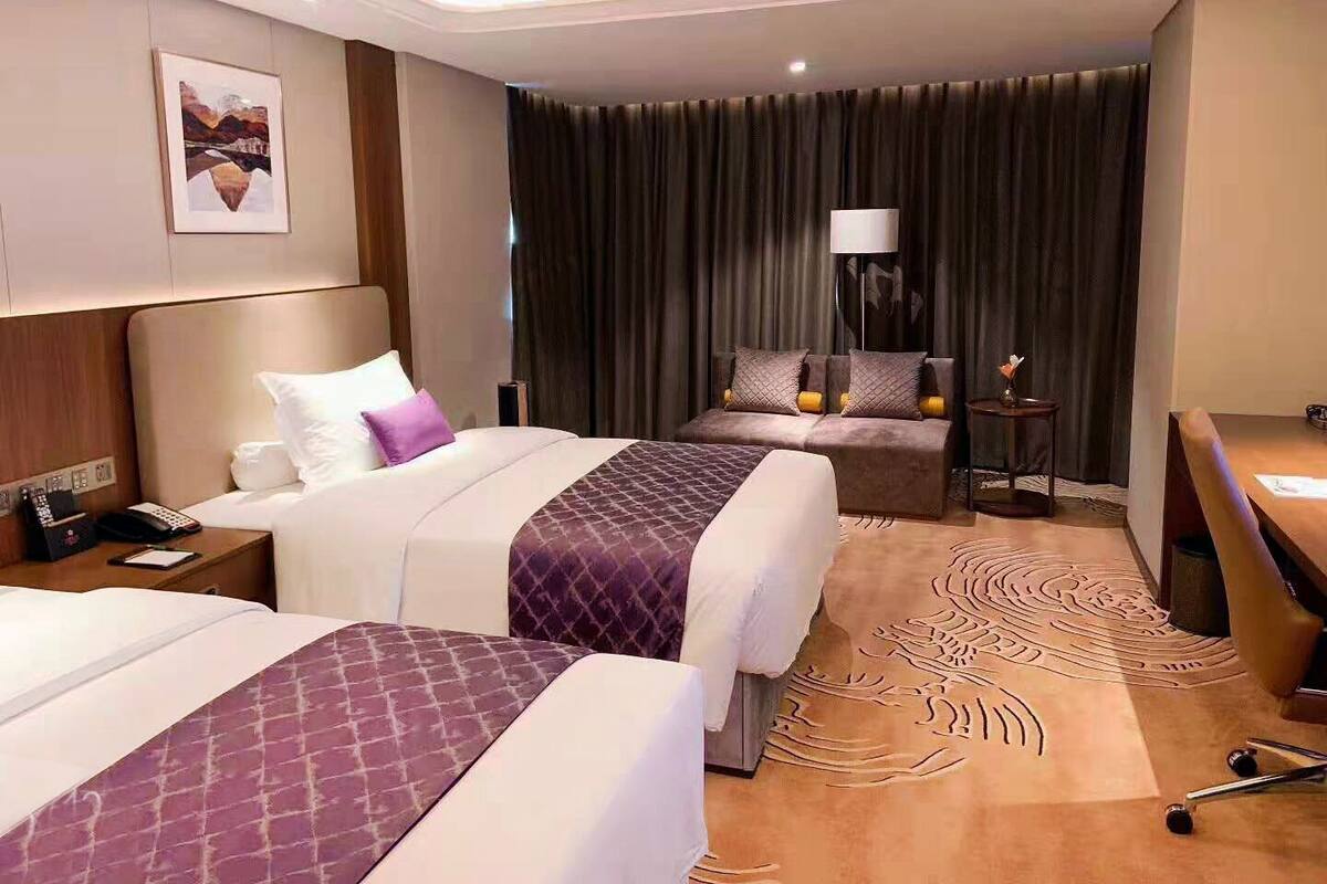 Pillow-top beds, in-room safe, desk, blackout curtains