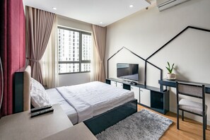 Familieleilighet | 2 soverom, skrivebord, strykejern/-brett og wi-fi (inkludert)