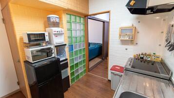 Apartment | Private kitchen | Fridge, microwave, stovetop, coffee/tea maker