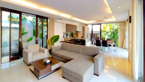 Luxury Villa, 3 Bedrooms | Living area | 32-inch LED TV with cable channels, TV - Majestic Premier (Nusa Dua)