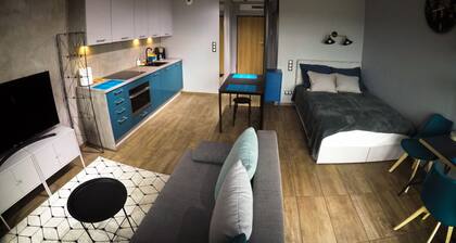 Przytulna kawalerka z wanną i wygodnym łóżkiem tuż obok Magnolia Park