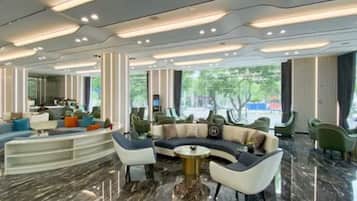 Siddeområde i lobbyen