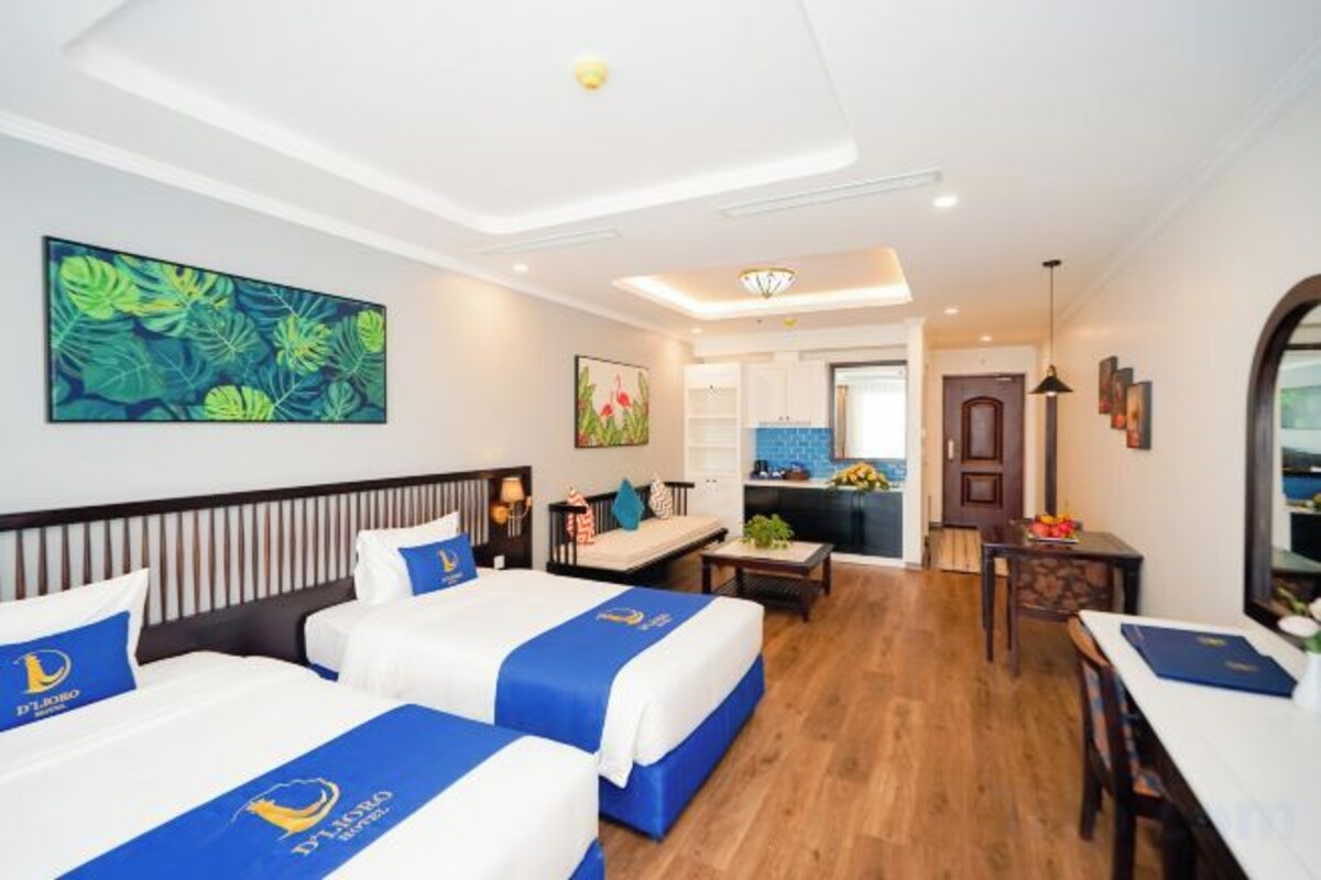 Premium bedding, memory foam beds, minibar, in-room safe