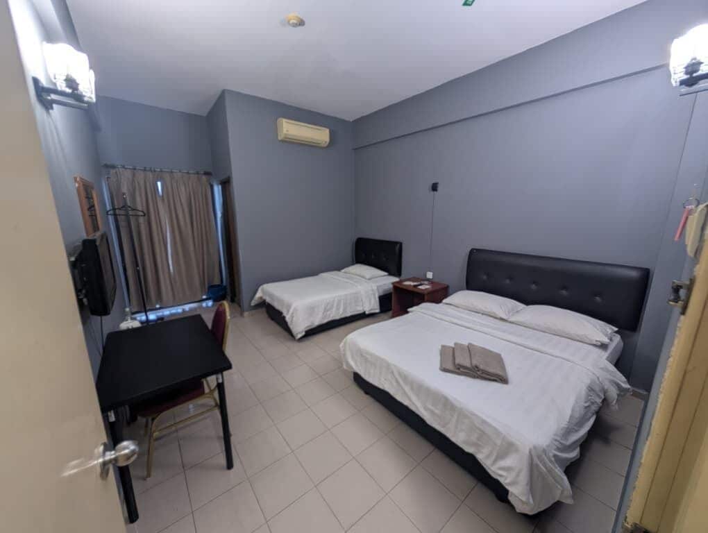 Individually furnished, desk, laptop workspace, blackout curtains