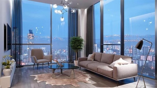 Deluxe-Apartment | Wohnzimmer | LED-Fernseher