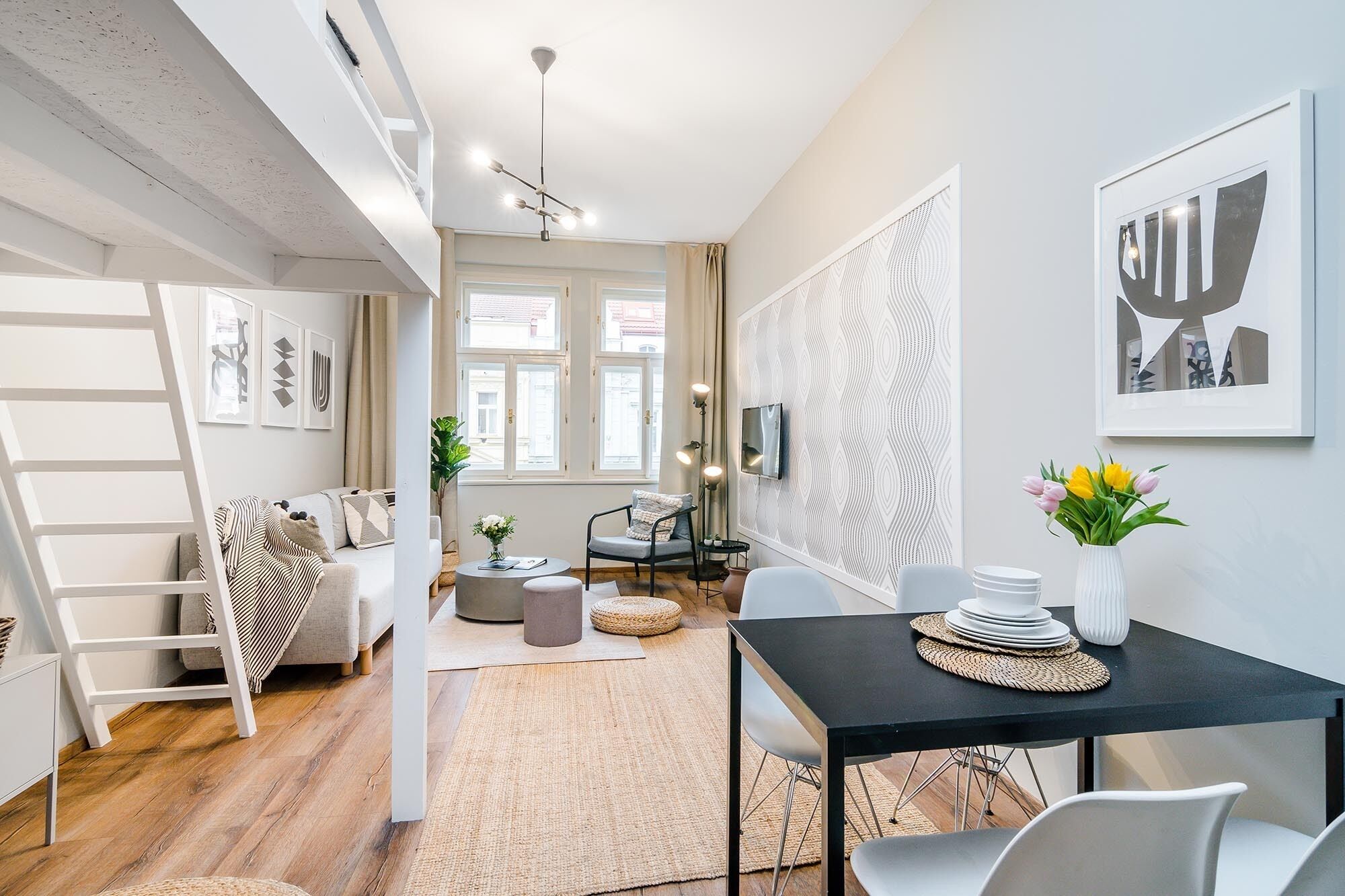 Comfort Apartment | Living area | 42-inch Smart TV with cable channels, TV, toys