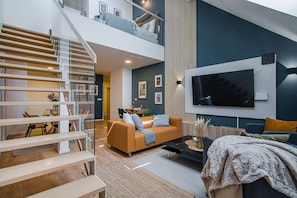 Comfort Apartment, 2 Bedrooms | Living area | 42-inch Smart TV with cable channels, TV, toys - Charm APTs in Prague by Michal&Friends (Prague)