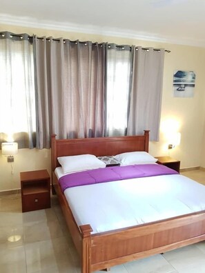 Hypo-allergenic bedding, individually furnished, desk, laptop workspace