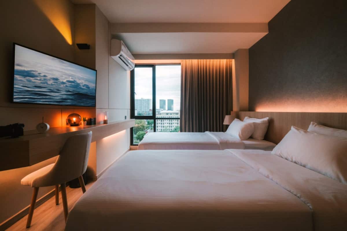 Ropa de cama de alta calidad y minibar