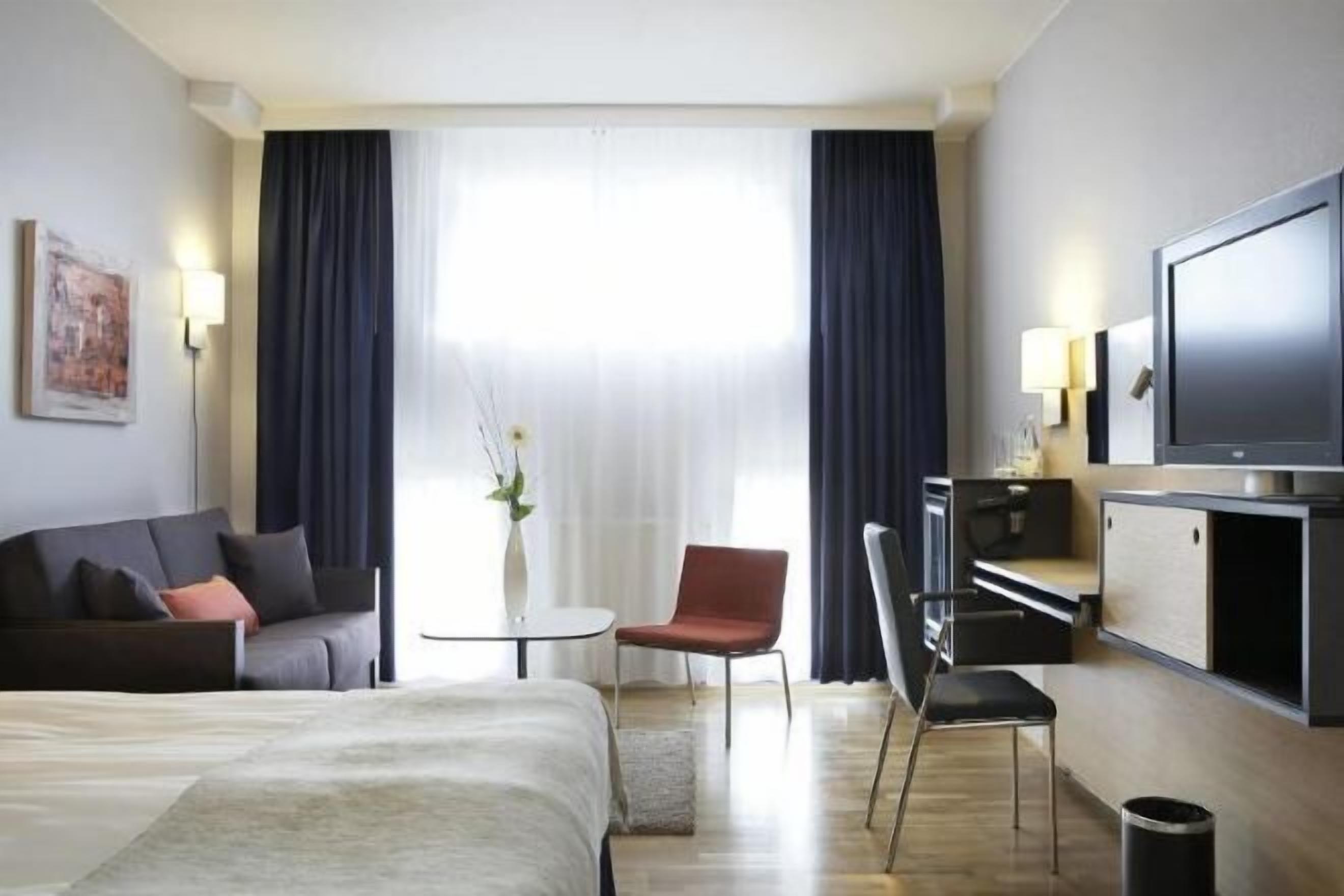 In-room safe, blackout drapes, soundproofing, iron/ironing board