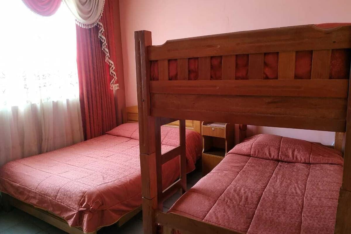 Economy Triple Room, Multiple Beds, Shared Bathroom | In-room safe, individually furnished, desk, laptop workspace