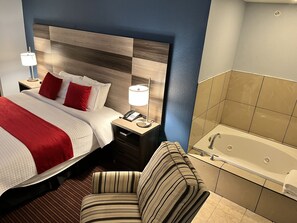 Comfort Room, 1 King Bed, Non Smoking, Jetted Tub | Down duvets, pillow-top beds, desk, laptop workspace - Garnett Hotel & RV Park (Garnett)