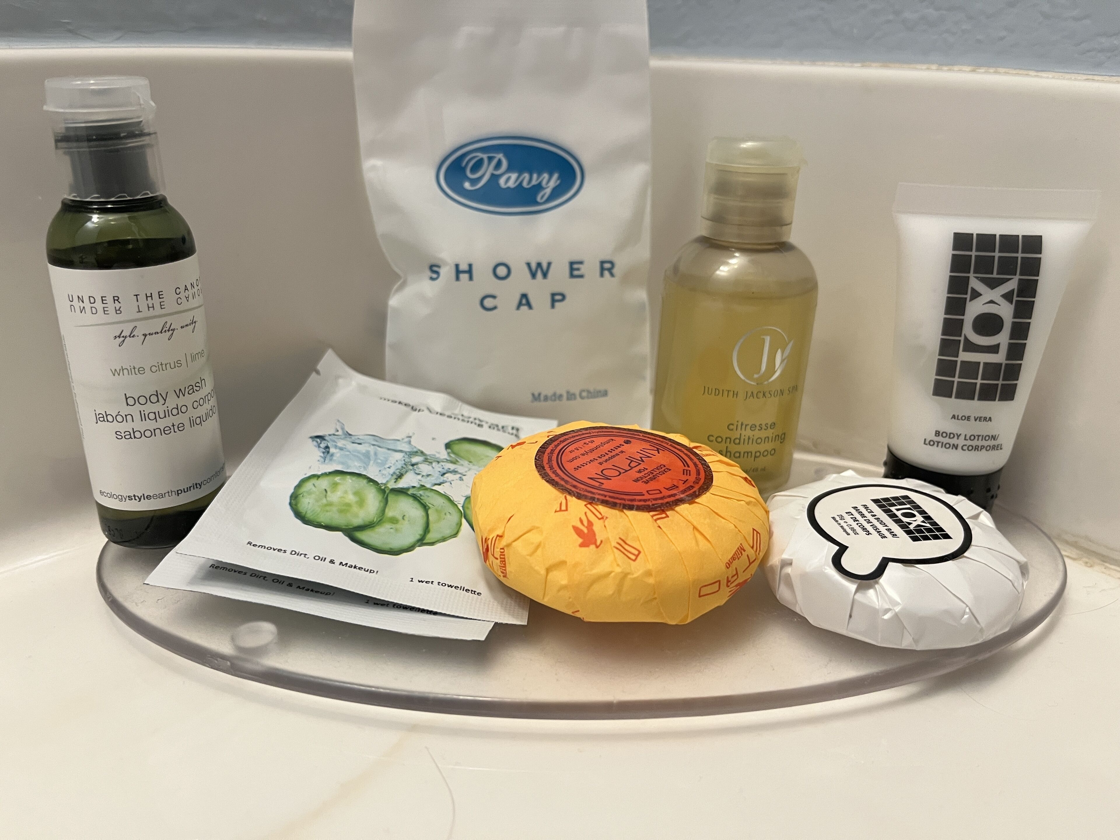 free toiletries, hair dryer, towels, soap