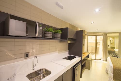 Quarto superior | Cozinha privada | Micro-ondas