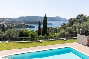 Outdoor pool, a heated pool - Ionian Sun - Holiday Home with Sea View (Corfu)