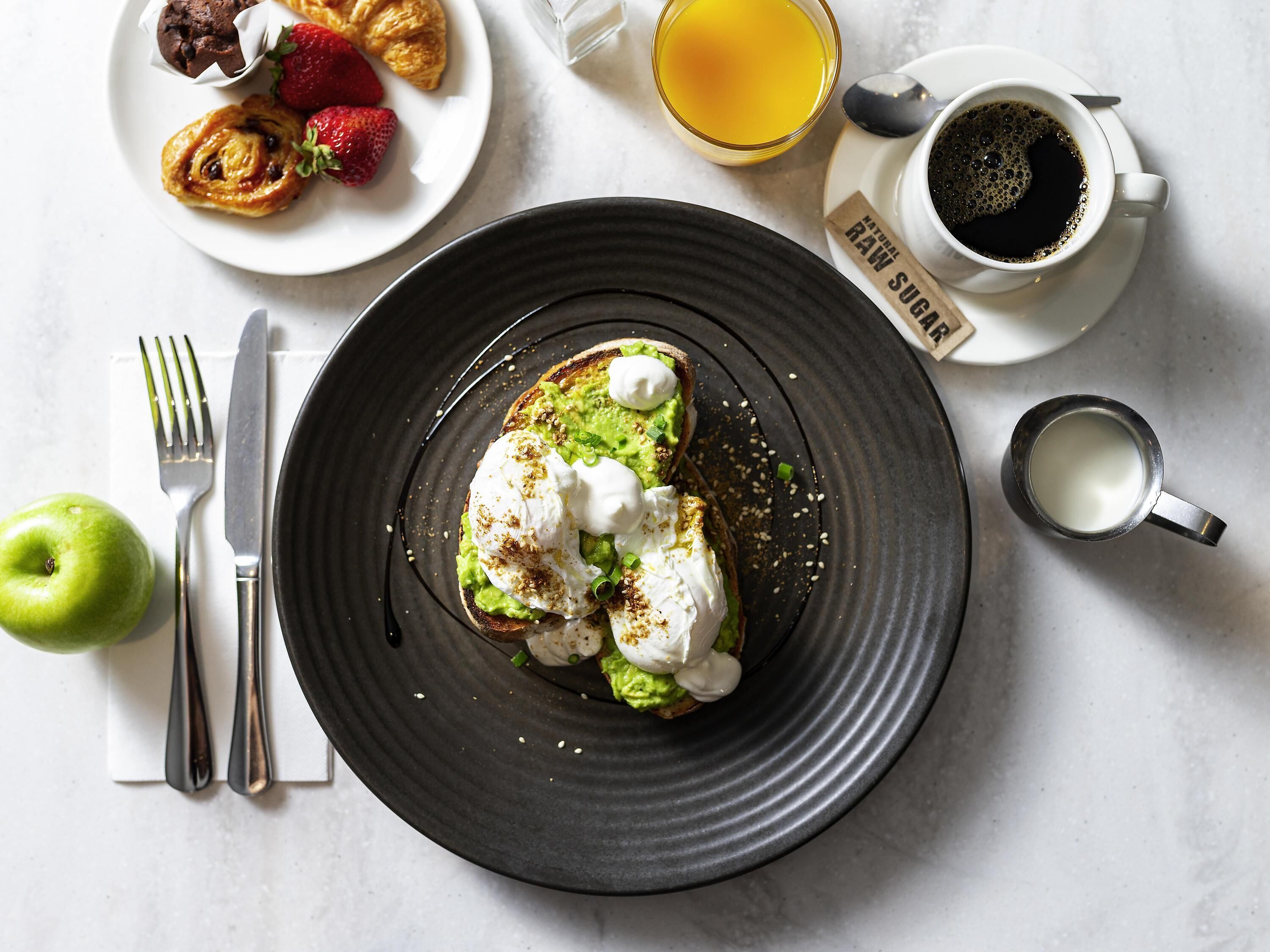 Daily buffet breakfast (AUD 27 per person)