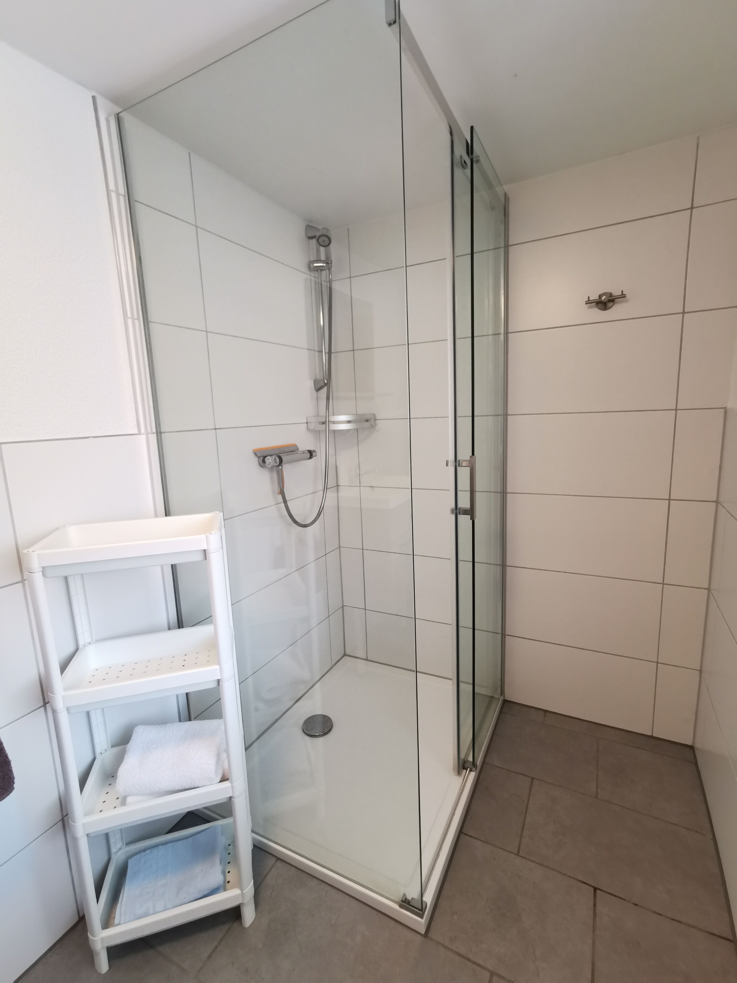 Dusche, Haartrockner, Toilettenpapier