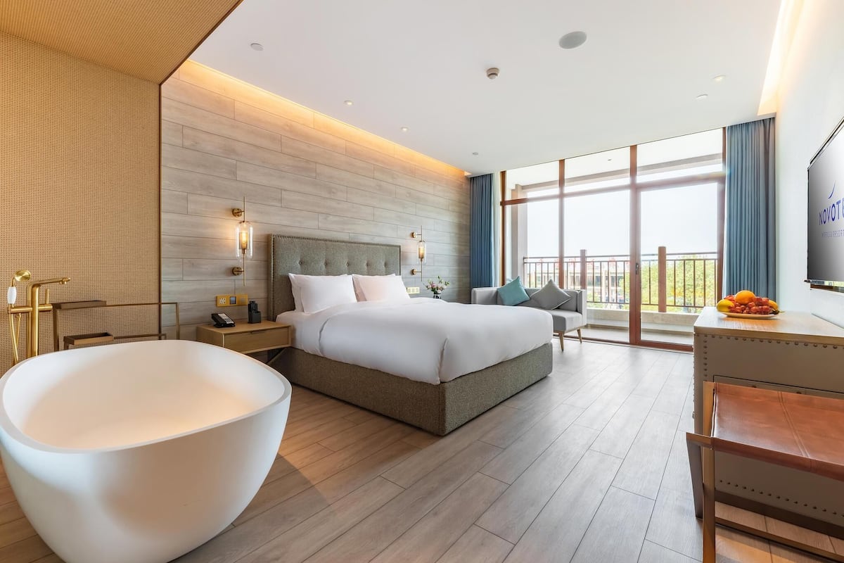 Superior-rum - 1 kingsize-säng | Värdeförvaringsskåp på rummet, mörkläggningsgardiner och gratis wi-fi