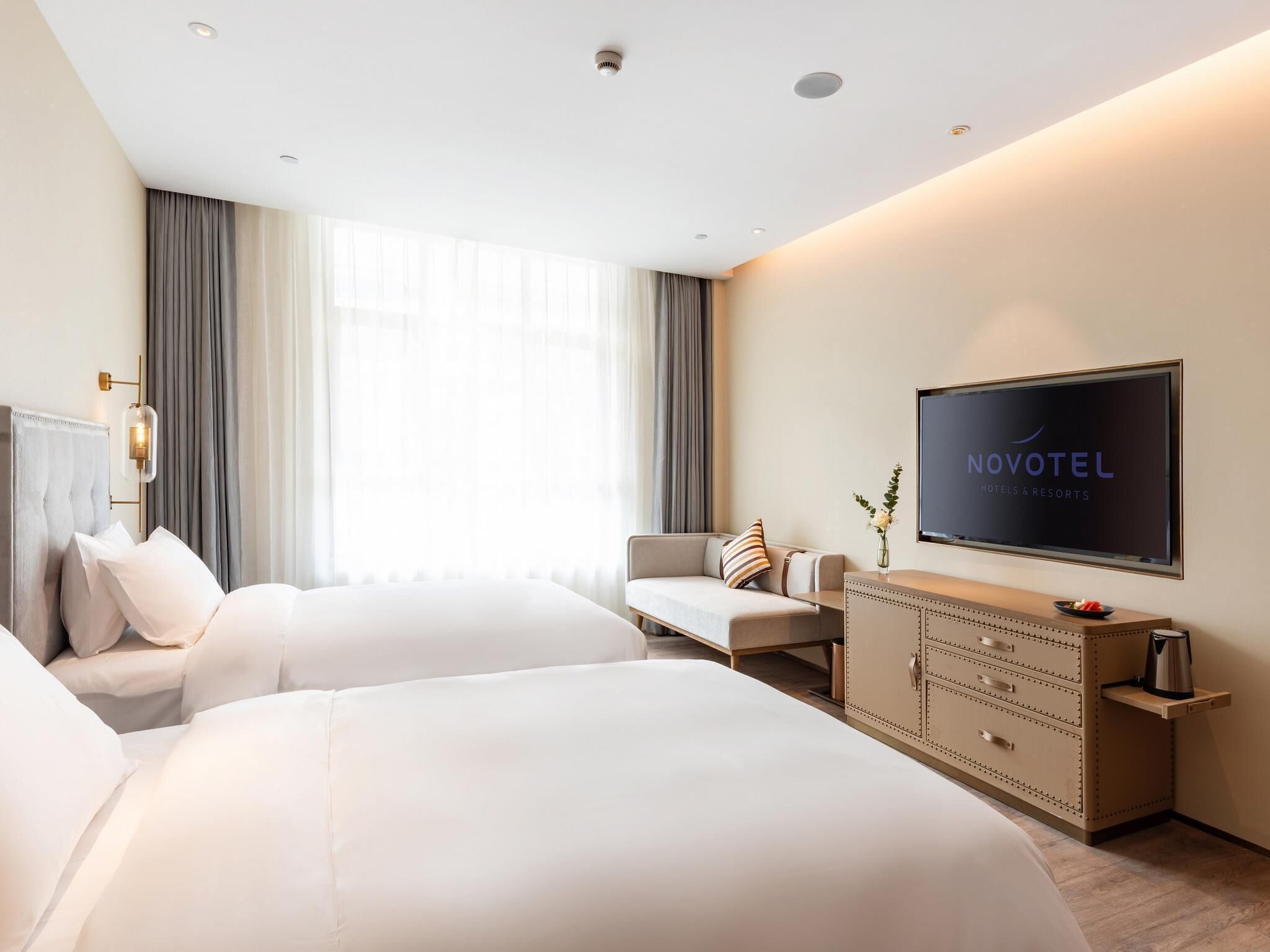 Standard Room, 2 Twin Beds | In-room safe, blackout drapes, free WiFi, bed sheets