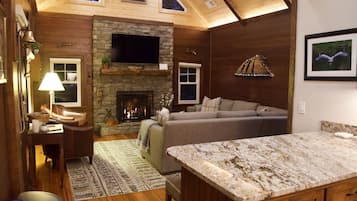 Télévision, cheminée, médiathÚque, chaßne hi-fi