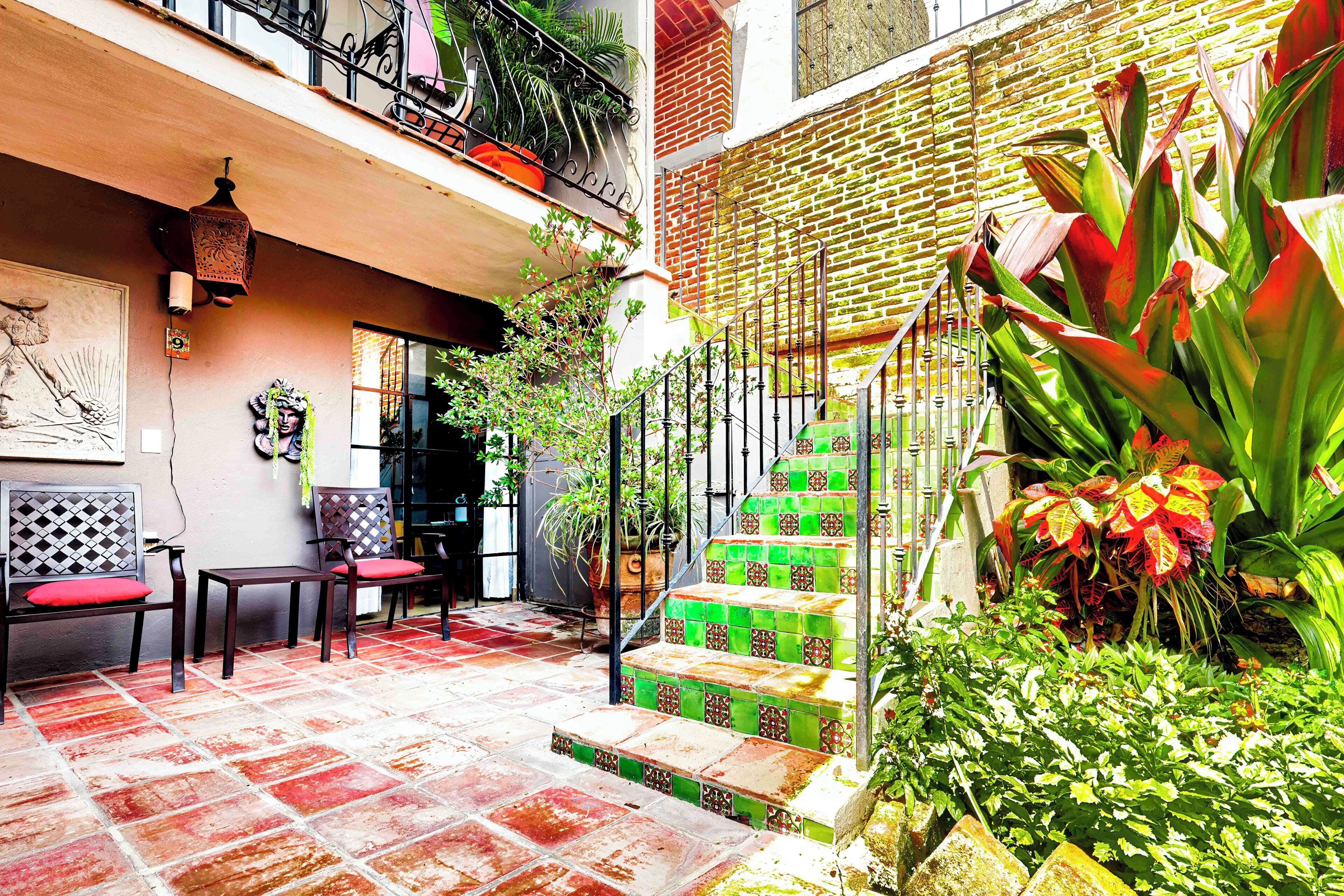 9 Las Flores: 2 Queen Beds, w/ Patio | 高档床上用品、特色装修、特色家居、免费 WiFi